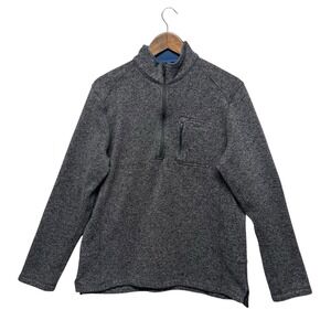 Woolrich Sweater Mens‎ Size M Gray Quarter Zip Pullover Fleece Outdoors Hiking